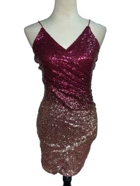 Windsor: Ombre Sequin Slip Dress: Size Medium